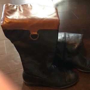 Black/Brown long boot